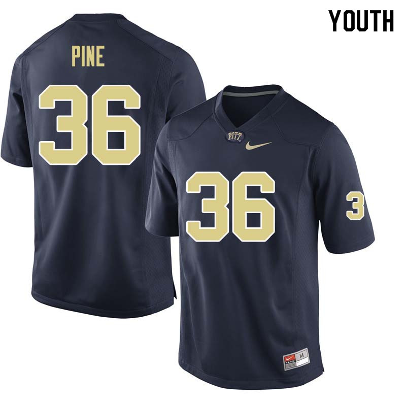 Youth #36 Chase Pine Pittsburgh Panthers College Football Jerseys Sale-Navy